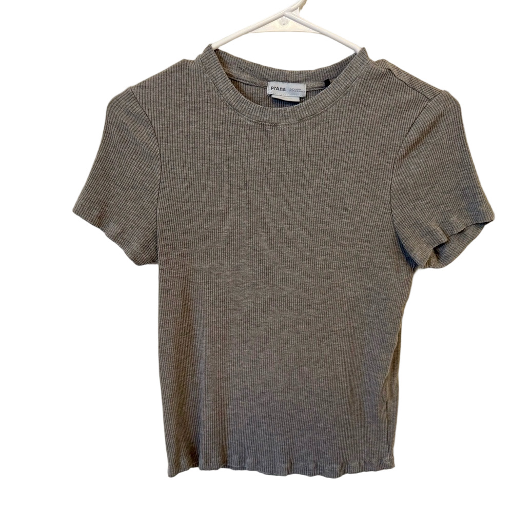 Prana Foundation Rib T-shirt in light gray